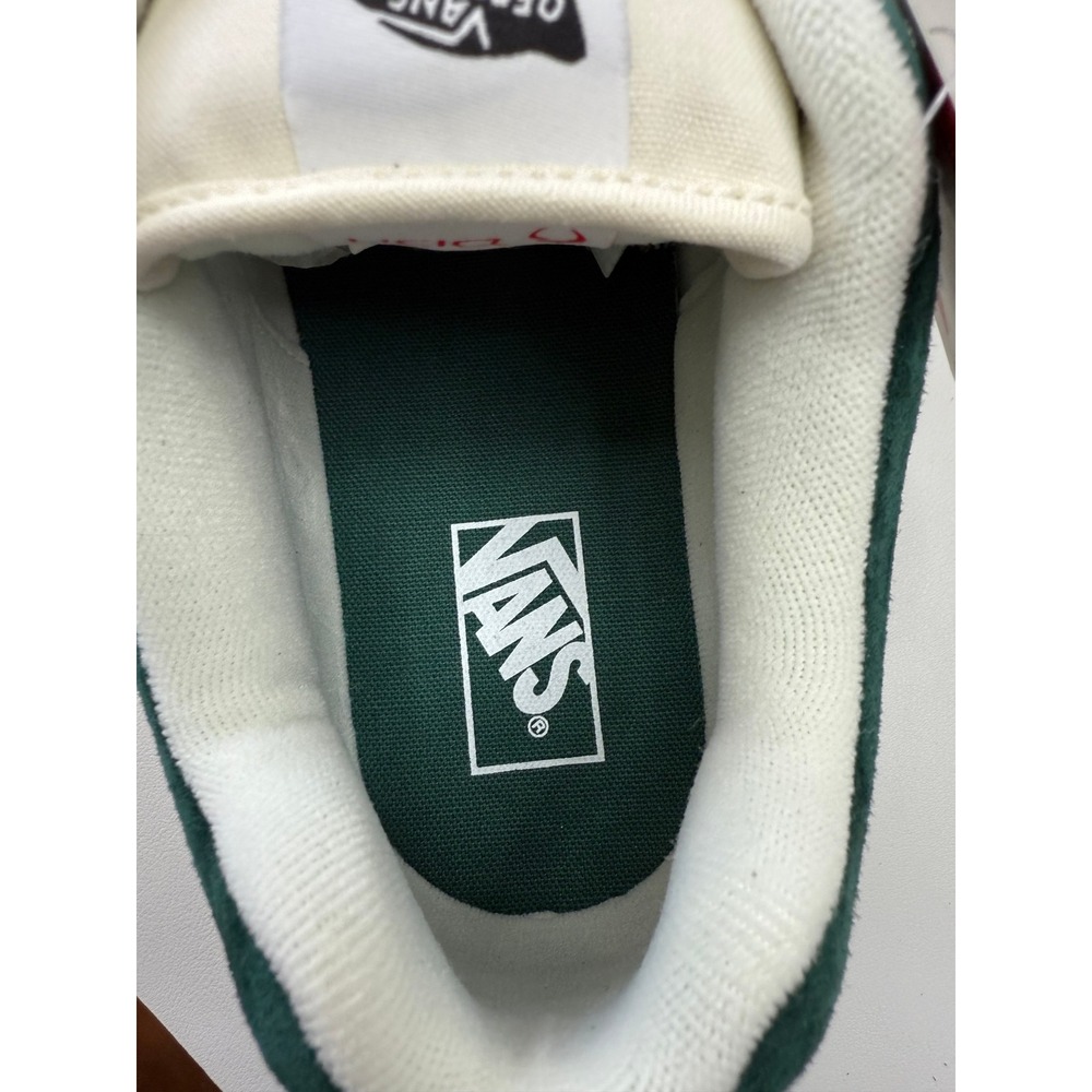 Vans Knu Skool Pig Suede Green Sneakers Water Repellent VN000CS0CX2 Mens 11 NEW - Picture 6 of 9